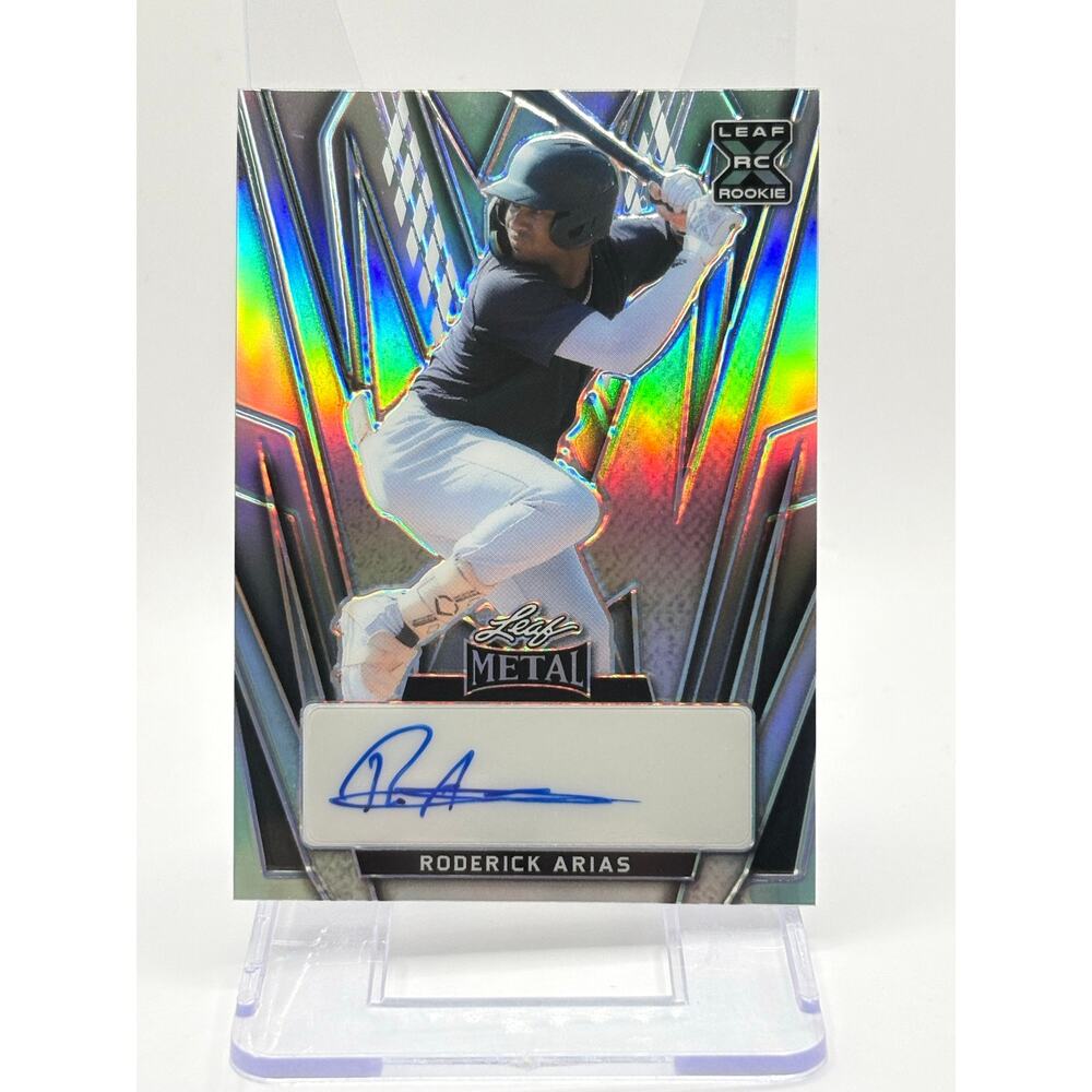 2024 Leaf Metal Roderick Arias Rookie Prismatic Silver Auto 35/35 SP Yankees RC